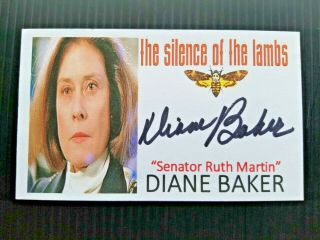 " Silence Of The Lambs " Diane Baker " Senator Martin " Autographed 3x5 Index Card