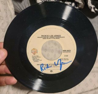 Rickie Lee Jones 1979 Signed 7 Inch Vinyl 45 Record Proof 70s Rare Vintage Vtg