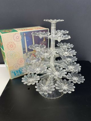 Vintage Imc Plastic Crystal Tree Rotating Serving Tray Party Decor “as Is”