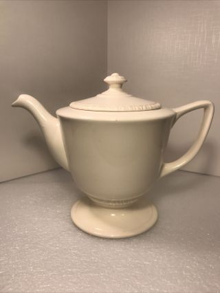 Homer Laughlin Large Teapot Bisque 8” Tall D43 N6