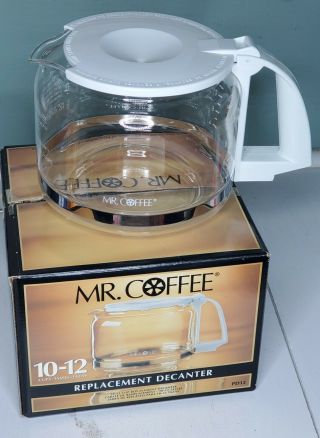 Vintage Mr Coffee Pd 12 Replacement Decanter Pot 10 - 12 Cups White 1996