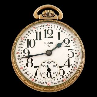 1950 Elgin 16s 17 Jewel Grade 574 Ref 3355 Pocket Watch