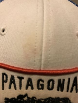 Vintage Patagonia Red,  White and Blue Trucker Mesh Snapback Hat Cap 2
