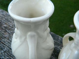 Vintage Ivory Shawnee Pottery Mini Vases 3