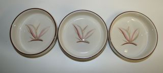 Winfield China Dragon Flower Pottery Mcm Dinnerware; 3 - 4 3/4 " Dessert Bowls