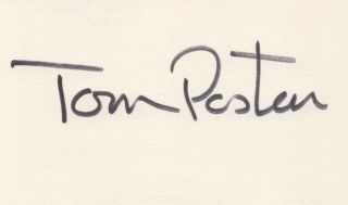 Tom Poston - Television Sitcom Actor - Autographed 3x5 Card