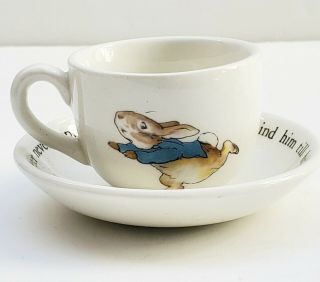 Wedgwood Peter Rabbit Childs Mini Cup and Saucer from Childs Tea Set 3