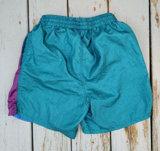 Pacific Scene Vintage Multi Color Swim Shorts Size Small 22 inch waist 3
