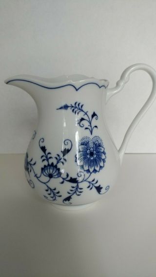 Vintage Czech Zwiebelmuster Blue Onion Porcelain Cream Pitcher