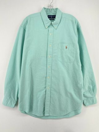 Vintage Ralph Lauren Classic Oxford Button Down Long Sleeve Shirt Men 