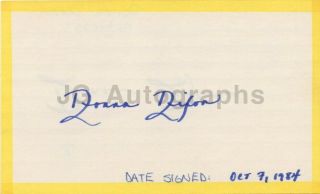 Donna Dixon - Actress: Bosom Buddies - Signed (twice) 3x5 Card