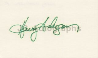 Harry Anderson - Television Actor " Night Court " - Signed 3x5 Card