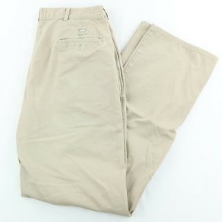 Vintage Polo Ralph Lauren Chino Pants Mens 33x34.  5 Khaki Preppy Made In Usa Logo