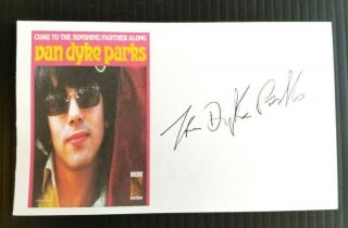 Van Dyke Parks " Twin Peaks  The Beach Boys " Autographed 3x5 Index Card