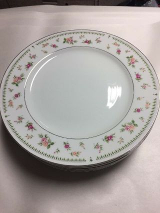 7 Abingdon Fine Porcelain China Dinner Plates 10 1/4 "