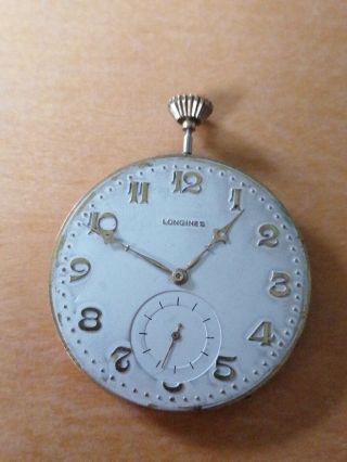 Vintage Swiss Longines Pocket Watch Movement 1962 4708742 43.  5mm 5.  5mm Deep
