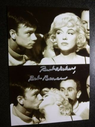 Robert Banas Authentic Hand Signed Autograph 2x 4x6 Photo Kissing Marilyn Monroe