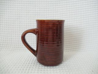 Red Wing Pottery Village Green Usa Vintage Coffee Mug 14oz Brown & Teal Green