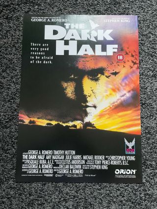 Stephen King’s The Dark Half Video Shop Film Poster Uk