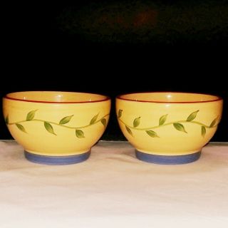 Pfaltzgraff Napoli Hand Painted Dessert Bowls Stoneware Set Of 2