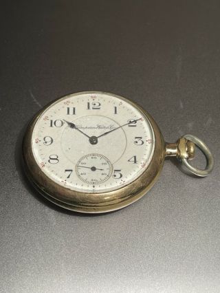 Antique 1911 Hampden Watch Co 14k Gold Filled Wm.  Mckinley Pocket Watch 4 Repair