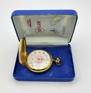 Vintage Arnex Incabloc 15 Jewels Gold Plated Pocket Watch