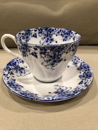 Royal Albert Dainty Blue Fine China Tea Cup and Saucer Set 2