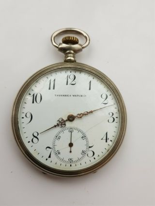 Tavannes Antique Pocket Watch Co Hand Winding Swiss Made