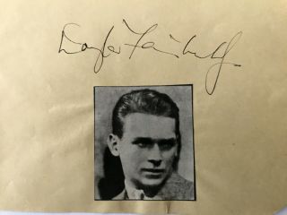 Hollywood Movie Legend Television Actor Producer Doug Fairbanks Autograph Signed