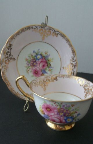 Vintage Windsor Bone China Cup And Saucer Made In England Numbered