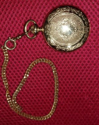 Vintage Gold Colibri Open Skeleton Mechanical Pocket Watch