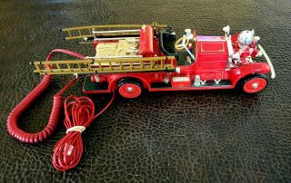 Vtg Ahrens Fox Fire Engine Truck Telephone Unique Collectible Retro