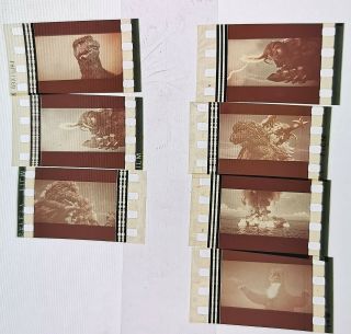 Godzilla Vs.  Megalon (1973) 35mm Set Of 7 Loose Cells Rare Set 2