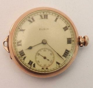 1915 Elgin Ladies Pocket Watch Model 2 In 10k Gold Filled Case 0 Size 15 Jewels