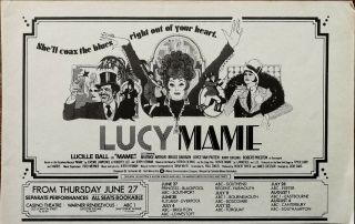 Mame Lucille Ball,  Beatrice Arthur Bruce Davison Vintage Film Advertisement 1974