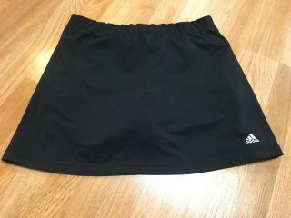 Vtg Adidas Black White Logo Tennis Skirt/skort Sz Large
