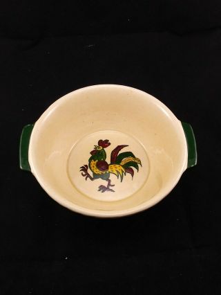 Metlox Poppytrail California Provincial Rooster Handled Vegetable Bowl