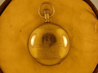 18 Size Pocket Watch Case Open Face Ls Stag Silveroid