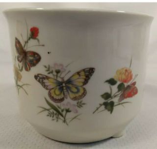 Vintage Takahashi San Francisco Hand Paintes Flower Pot Flower Planter Butterfly
