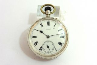 1905 Gents Silver Sir John Bennett London 3/4 Plate Pocket Watch For Repair