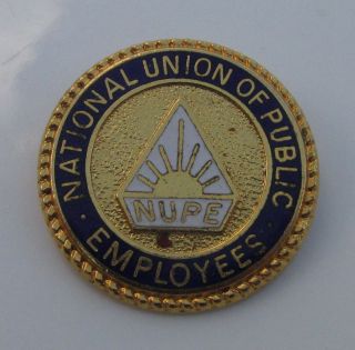 Nupe National Union Of Public Employees Vintage Enamel Pin Badge Fattorini B/ham