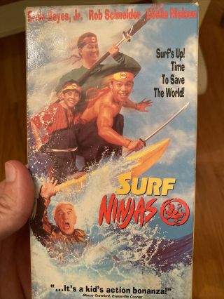 Surf Ninjas (vhs) Vintage 90s Culture Leslie Nielsen Kid’s Action Movie