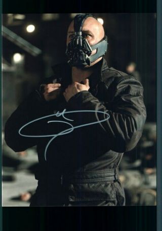 Tom Hardy Dark Knight Rises Bane Signed 8x10 Photo With