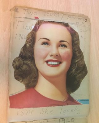 Vintage Scrapbook Pages (no Book) 1940s Scraps,  Film Actress Deanna Durbin