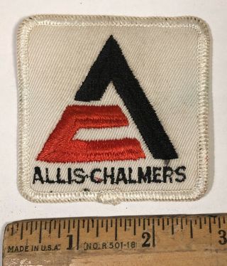 Vintage Allis Chalmers Logo Patch Farm Tractor Agriculture Dealer