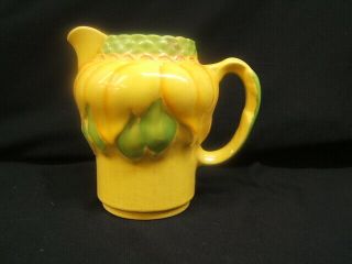 Wood And Sons Burslem Yellow Pitcher 6 1/4 " Height England Vgc