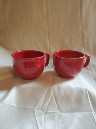 Fiestaware Set Of 2 Jumbo Soup Chili Mug Cup Red 18 Oz Mugs