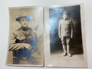 Vintage Photo Ww1 Military Army Soldiers Rppc Postcard