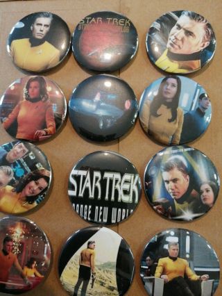 Star Trek :strange Worlds Unofficial Set Of 12 Badges.  Set 2.