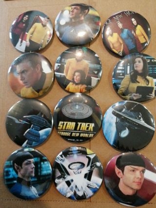 Star Trek : Strange Worlds Unofficial Set Of 12 Badges.  Set 2.